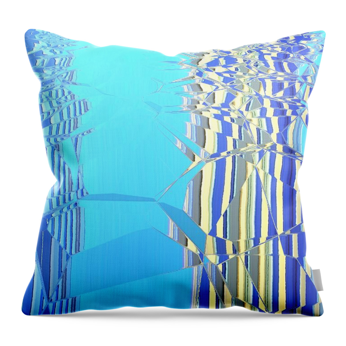 500 Views Throw Pillow featuring the photograph Cracked Ice by Jenny Revitz Soper