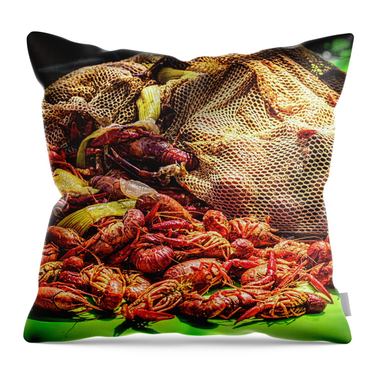 Boil Throw Pillow featuring the photograph Crawfish 2 by Bill Chizek