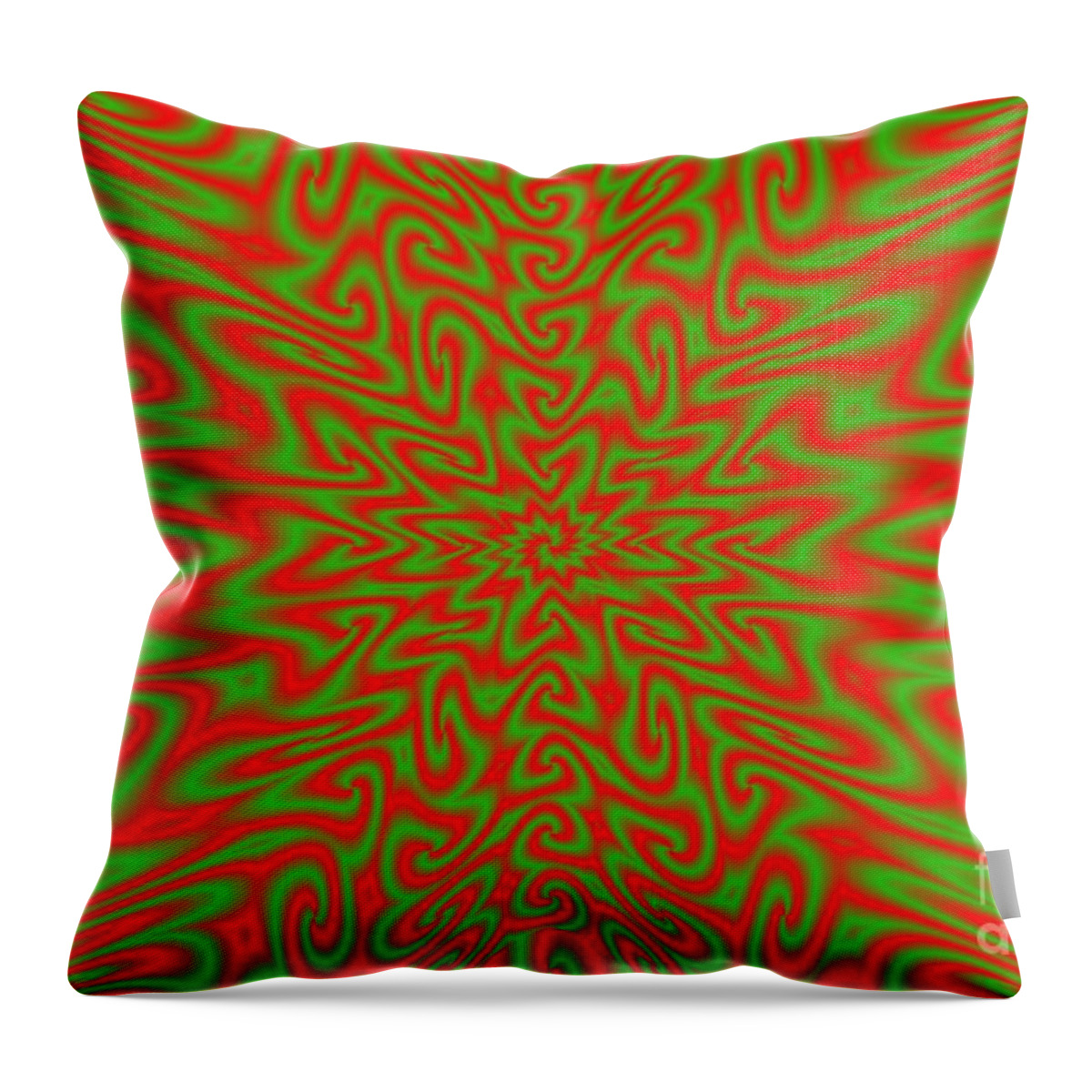 Christmas Throw Pillow featuring the digital art Crazy Christmas by Bill King