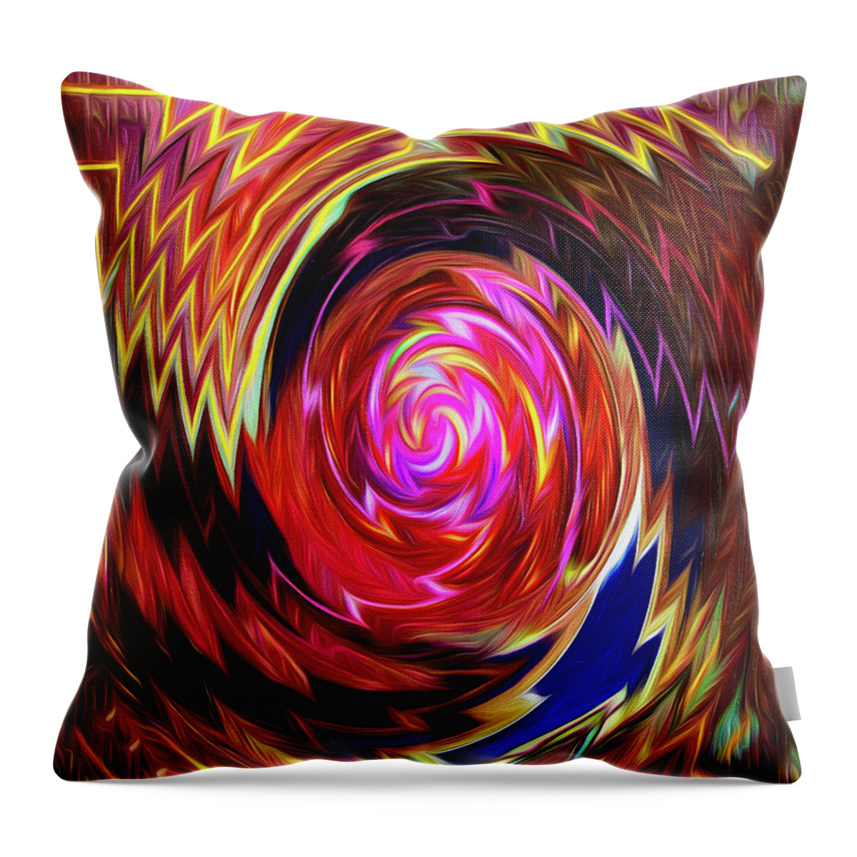 Abstract Throw Pillow featuring the photograph Crazy Swirl Art by Sue Melvin