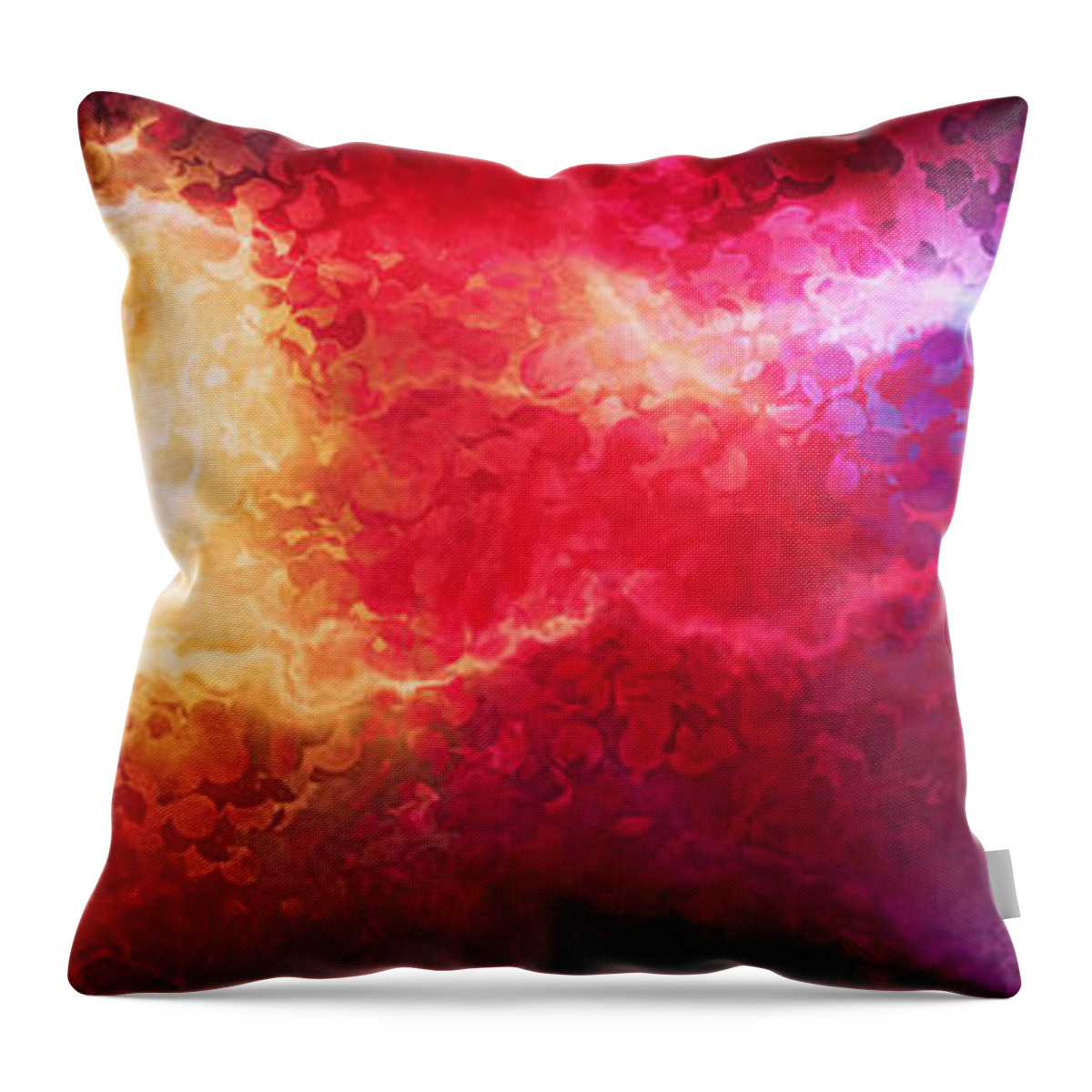 Abstract Art Throw Pillow featuring the painting Creation - Abstract Art by Jaison Cianelli