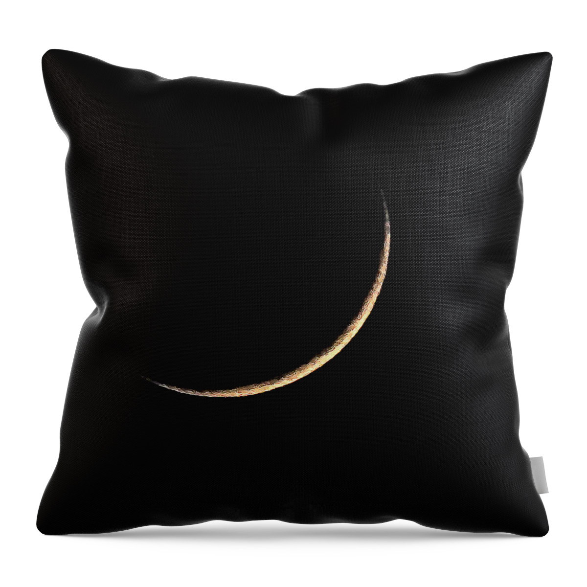 Moon Throw Pillow featuring the photograph Crescent Moon by Jerry Connally