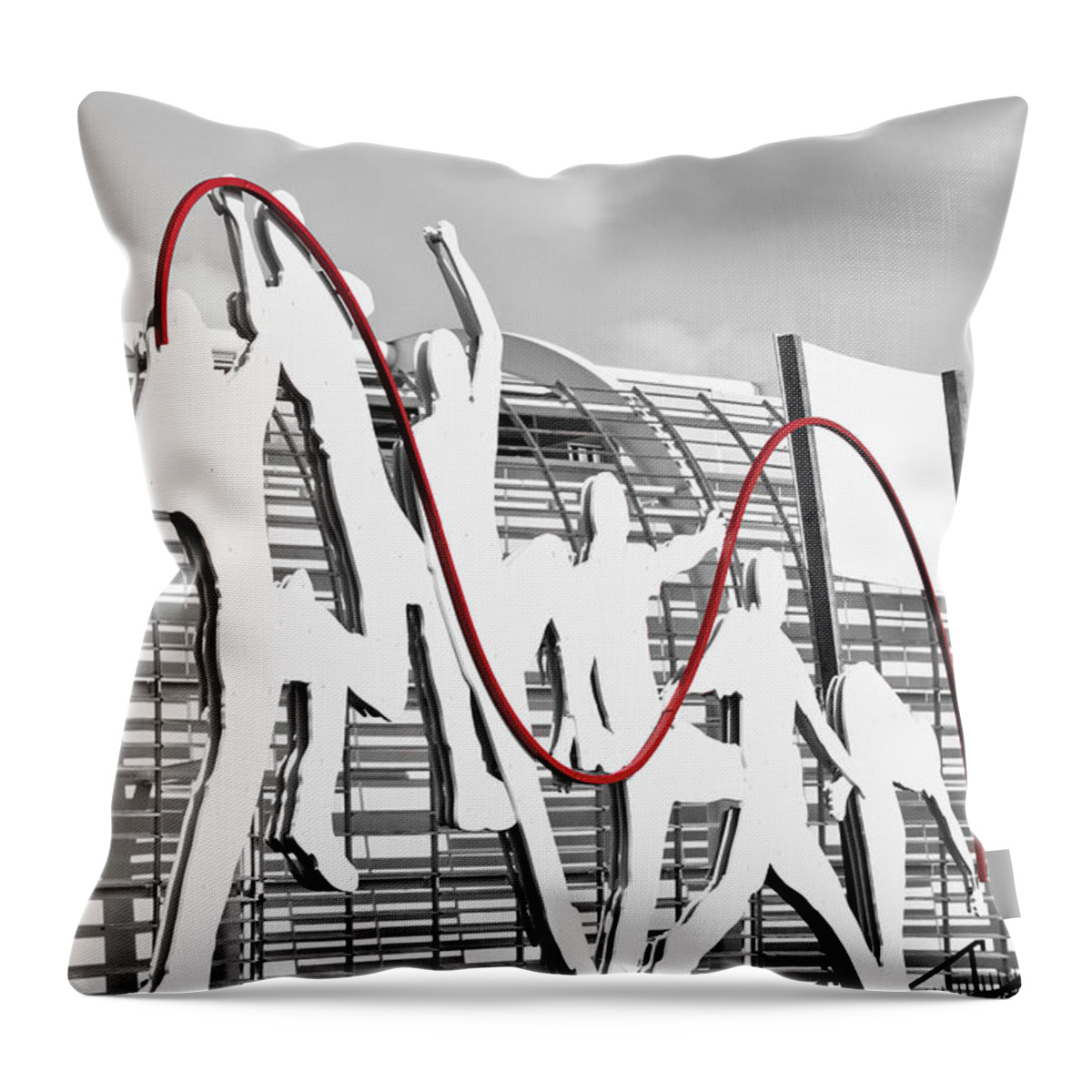 Hampshire County Cricket Throw Pillow featuring the photograph Cricket Art Sculpture by Terri Waters