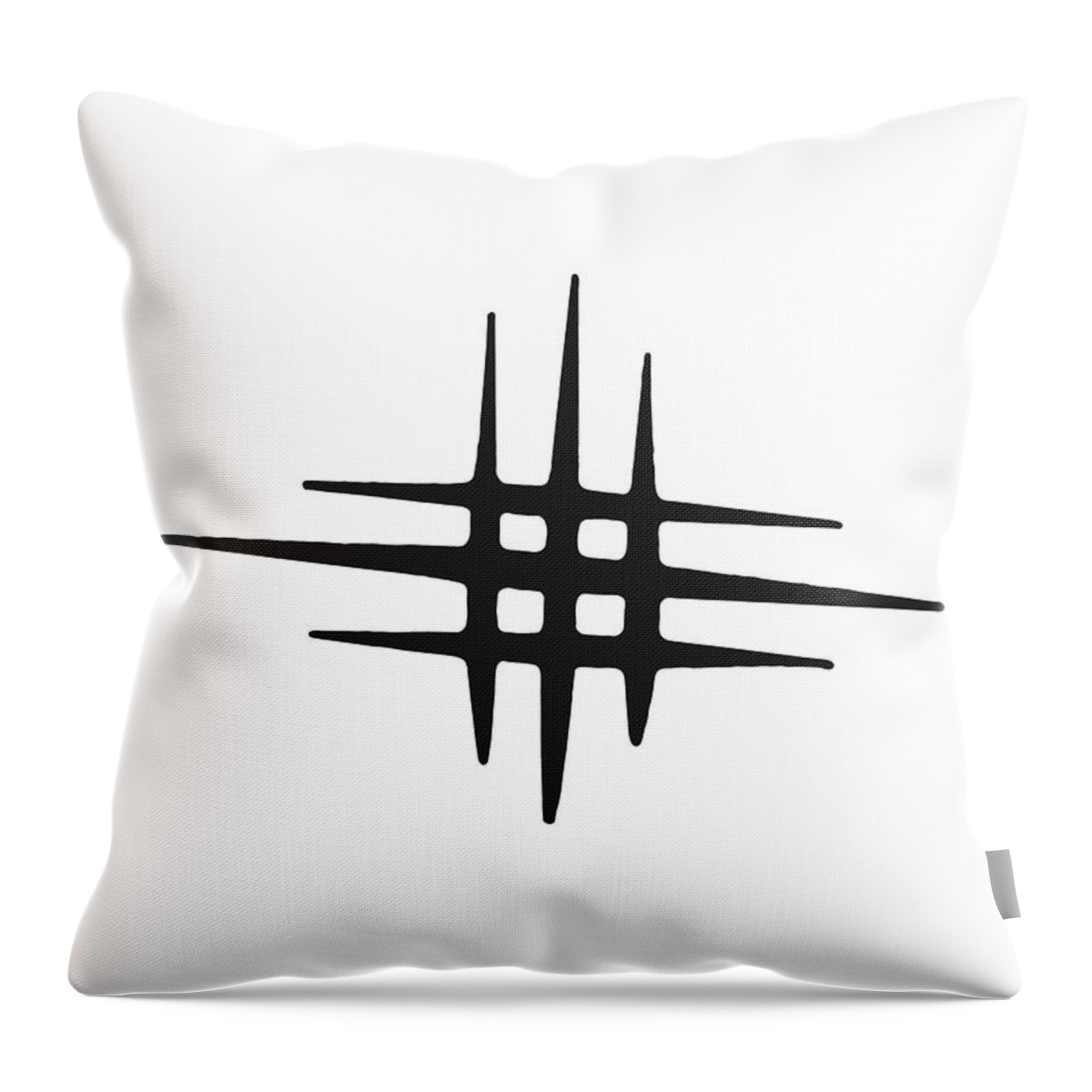 Accent Ornament Throw Pillow featuring the drawing Crosshatch by CSA Images