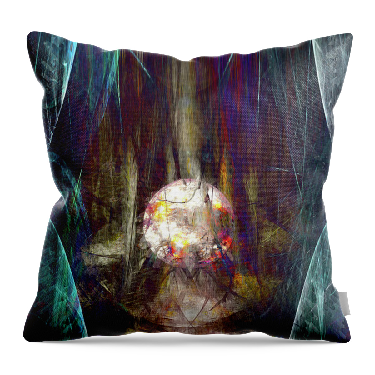 Crystal Ball Throw Pillow featuring the digital art Crystal Ball by Linda Sannuti