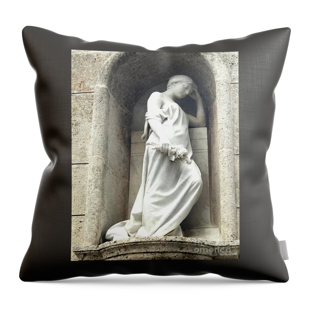  Throw Pillow featuring the photograph Cuban Cemetery by Audrey Peaty