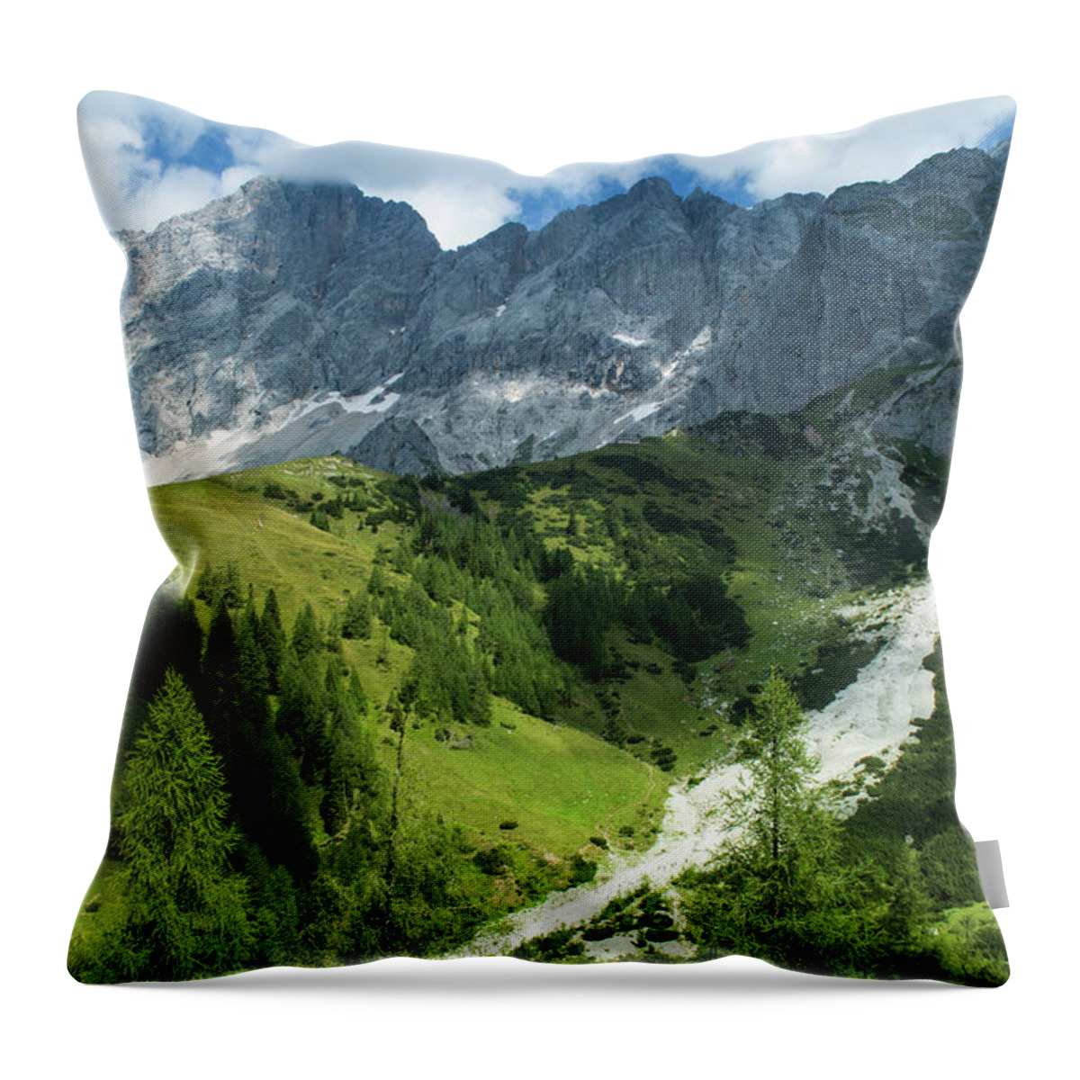 Scenics Throw Pillow featuring the photograph Dachstein, South Wall by Gikon@getty