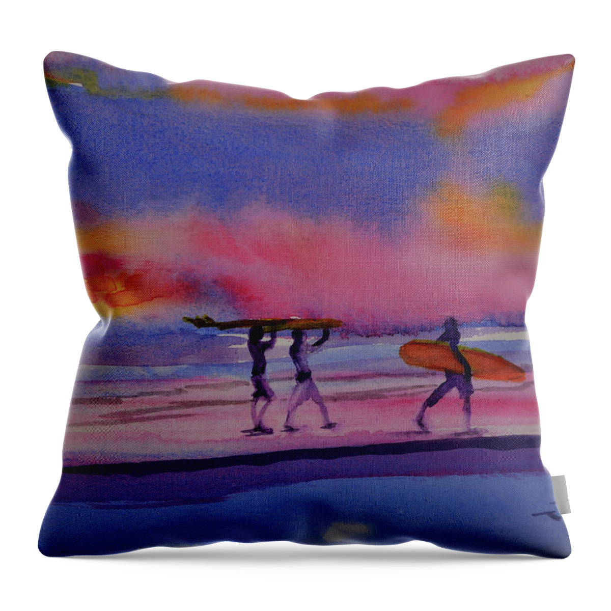 Fine Art Throw Pillow featuring the painting Daily Practice by Julianne Felton