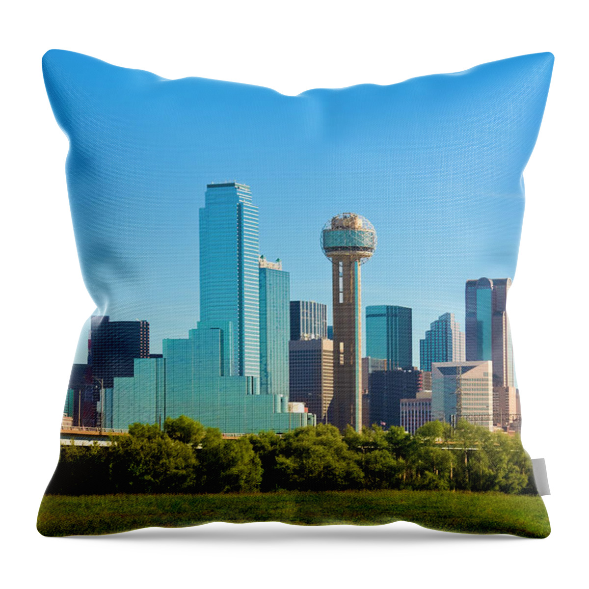 Scenics Throw Pillow featuring the photograph Dallas City Skyline, Texas by Dszc