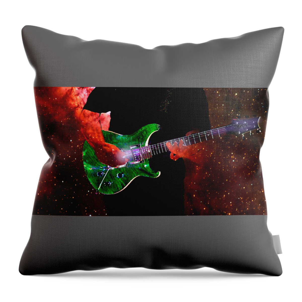 Guitar Throw Pillow featuring the photograph Guitar nebula by Ric Rice