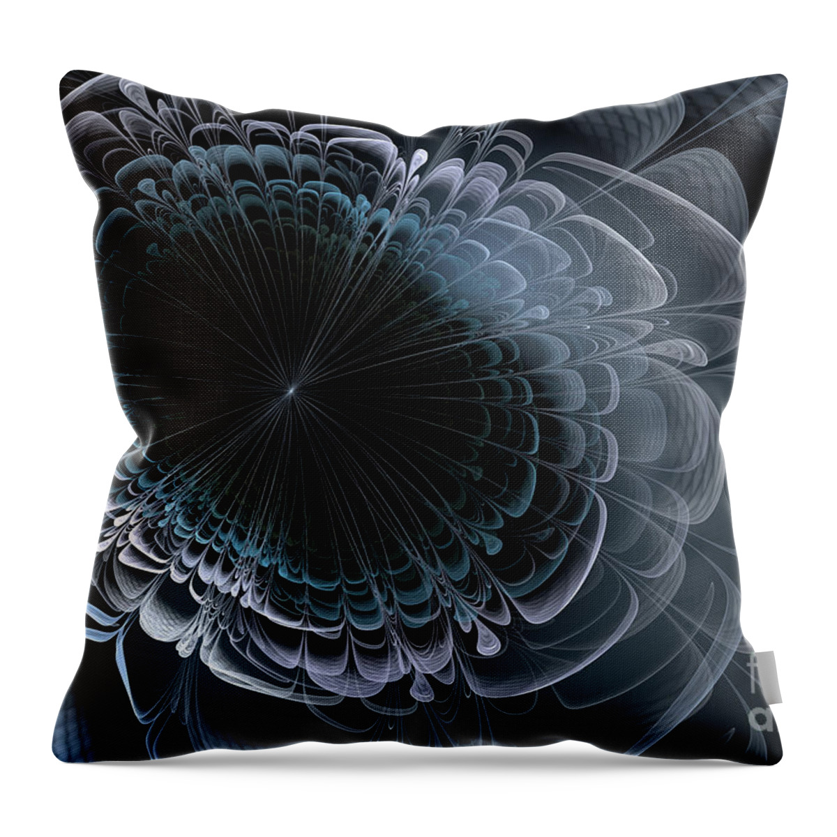 Sacred Geometry Throw Pillow featuring the digital art Dark Heart by John Edwards