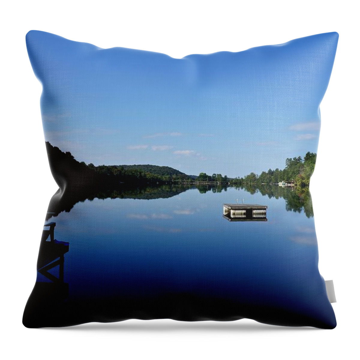 Lake Throw Pillow featuring the photograph Daytime Lake by Kathy Chism
