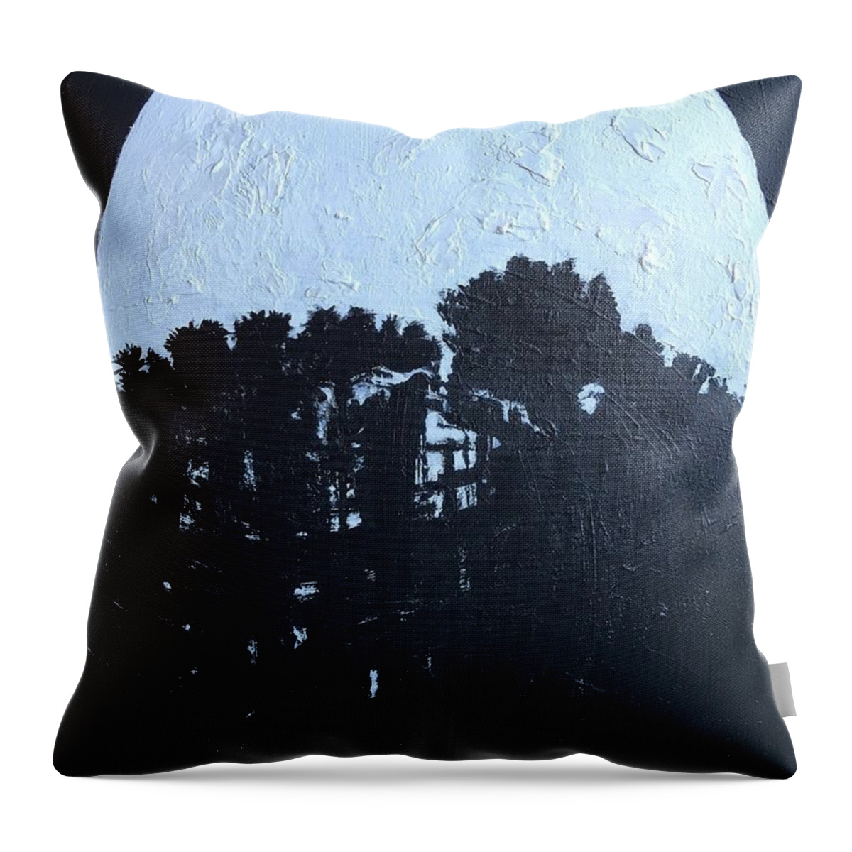 Moon Throw Pillow featuring the painting December 21st by Medge Jaspan