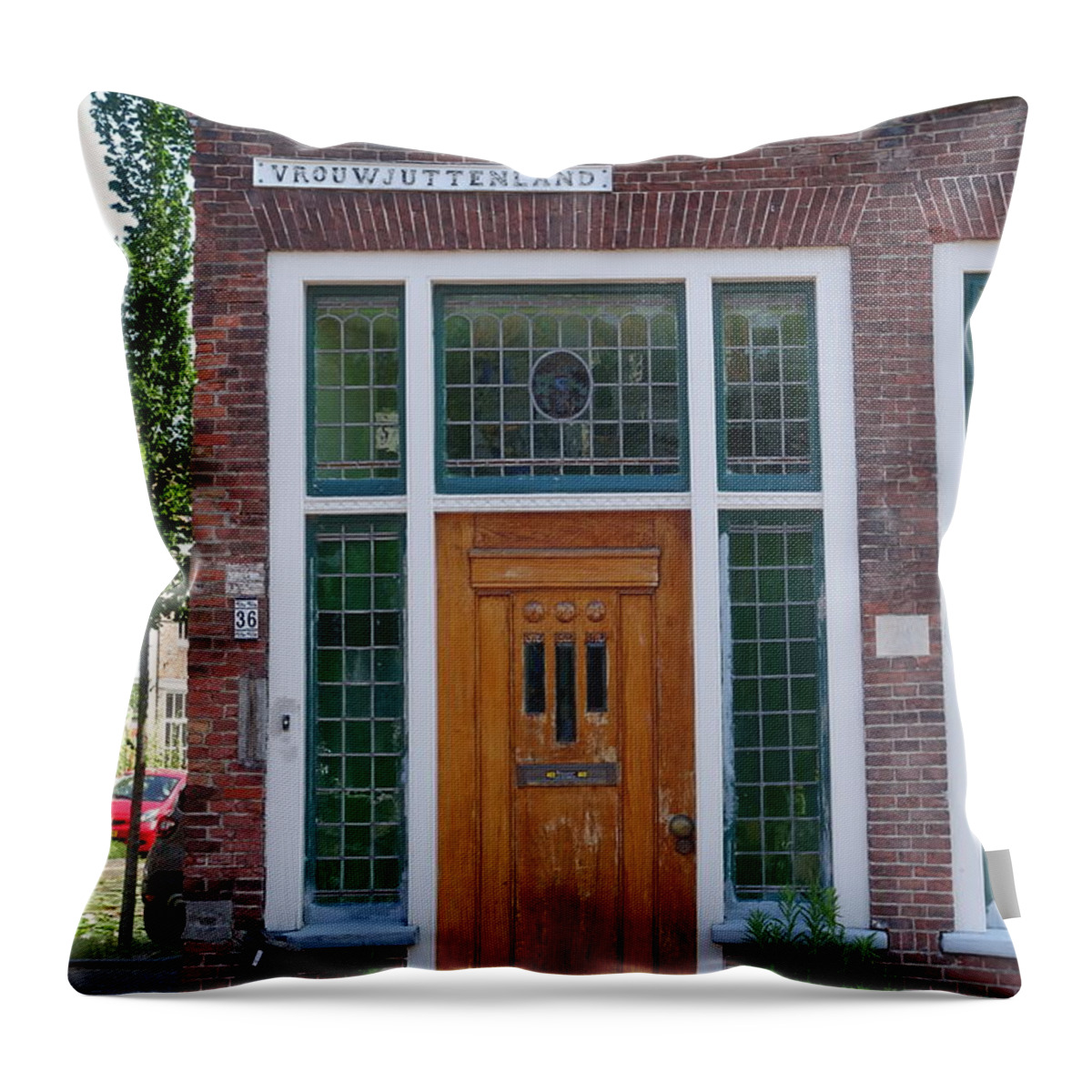 Delft Throw Pillow featuring the photograph Welcome to Delft Holland by Patricia Caron