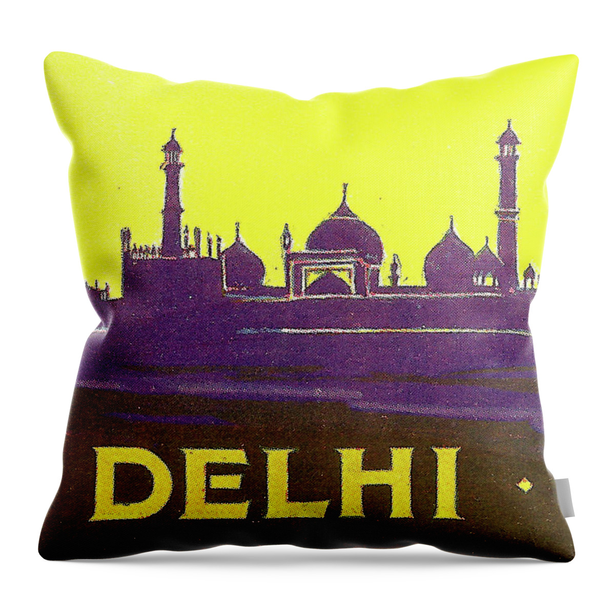 Delhi Throw Pillow featuring the digital art Delhi, India by Long Shot
