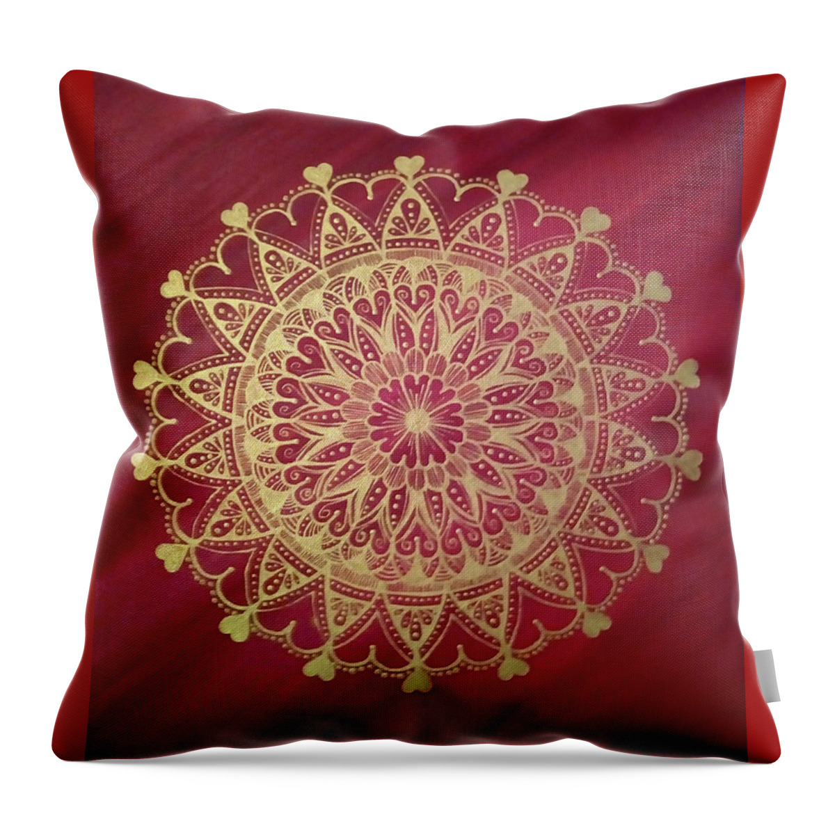 Acrylic Throw Pillow featuring the painting Delicate Love by Eseret Art