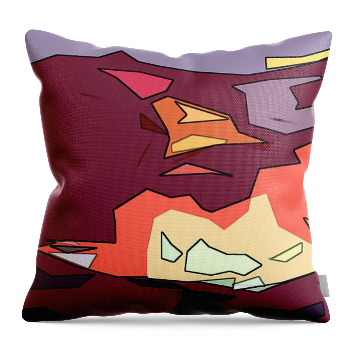 Abstract Throw Pillow featuring the digital art Desert Aspect panel one of three by Linda Mears