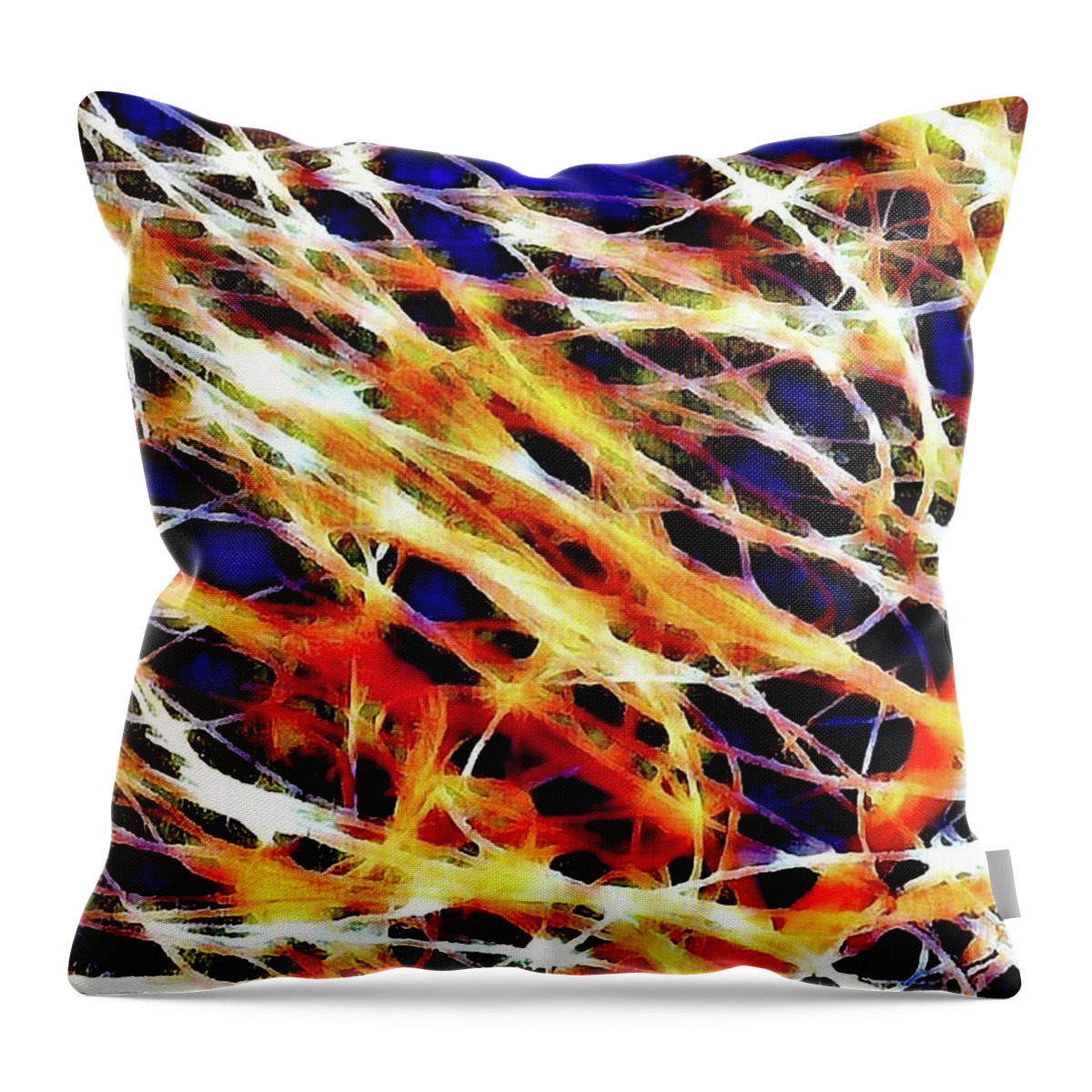 Digital Art Throw Pillow featuring the digital art Destiny Abstract by Tracey Lee Cassin