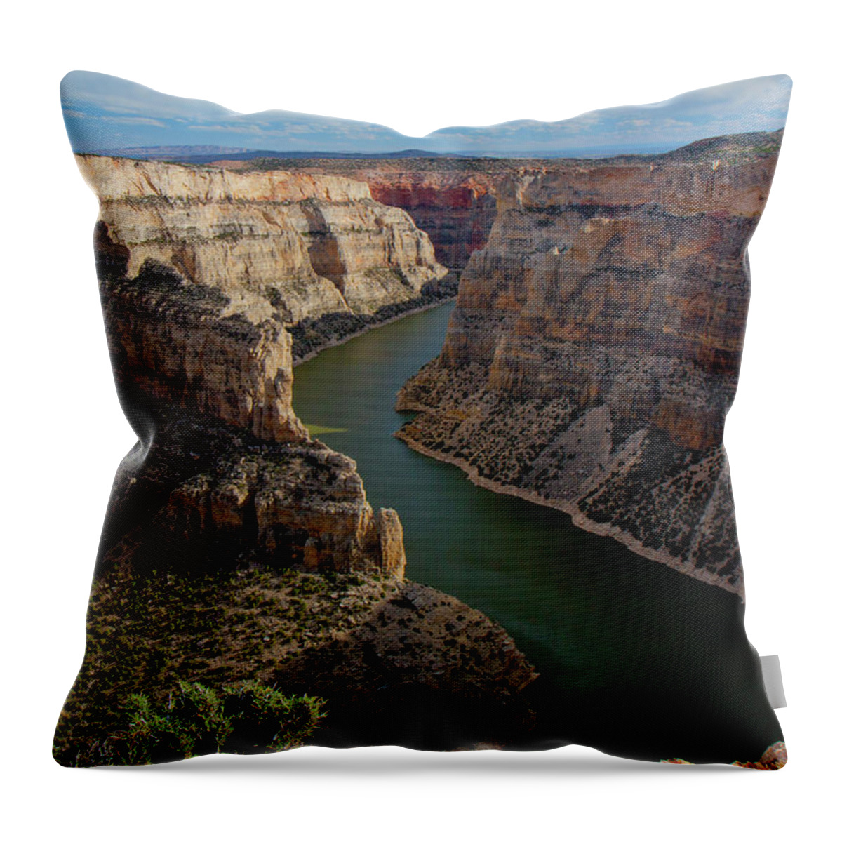 Devil's Canyon Throw Pillow featuring the photograph Devil's Canyon by Gary Hughes
