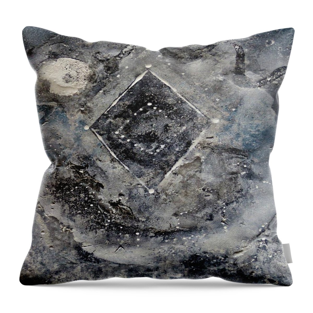 Diamond Throw Pillow featuring the painting Apparition by 'REA' Gallery