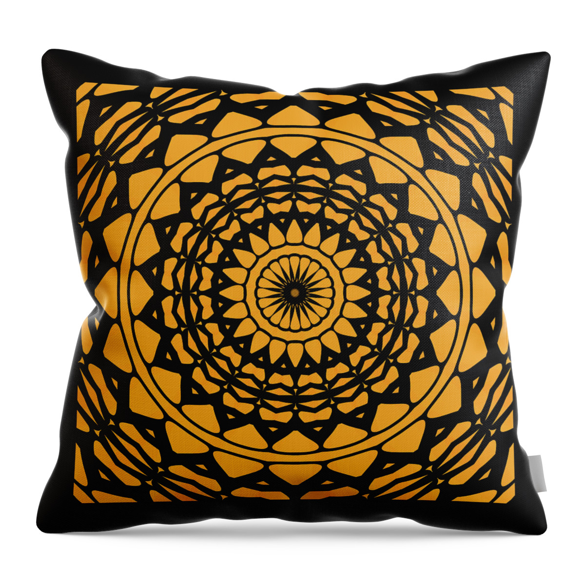 Kaleidoscope Throw Pillow featuring the digital art Digital Art 81 by Angie Tirado