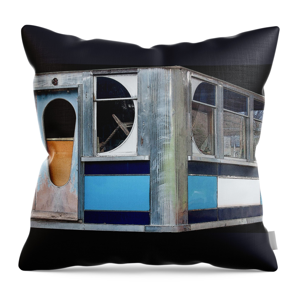 Diner Shapes Throw Pillow featuring the photograph Diner Shapes, detail 3 - by Julie Weber