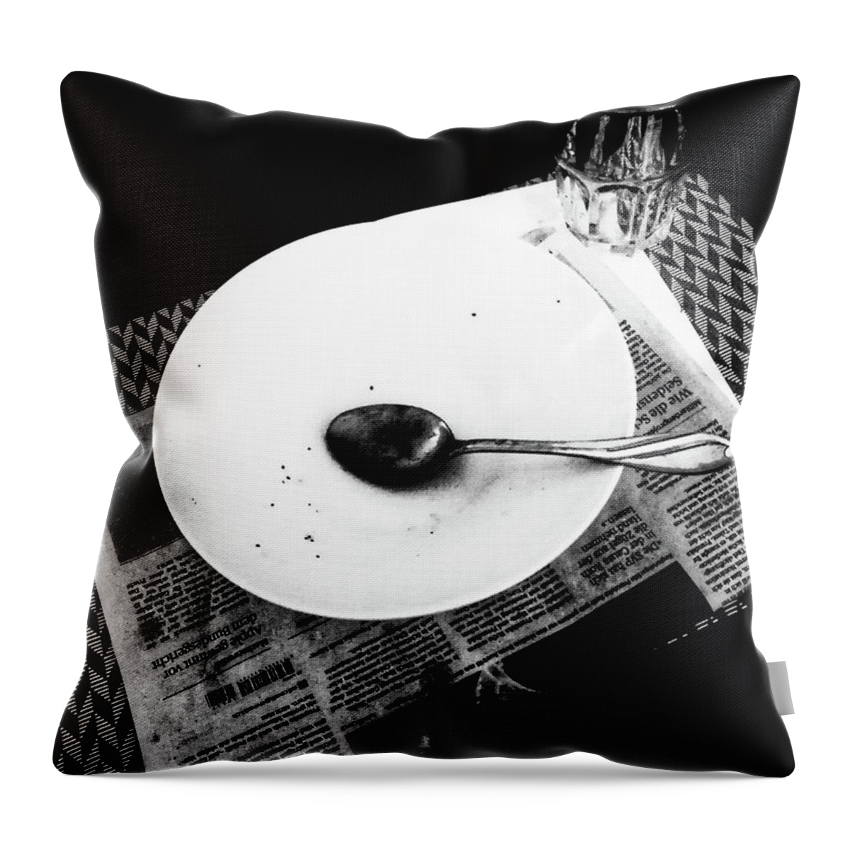 Dinner Throw Pillow featuring the photograph Dinner for One by Mimulux Patricia No