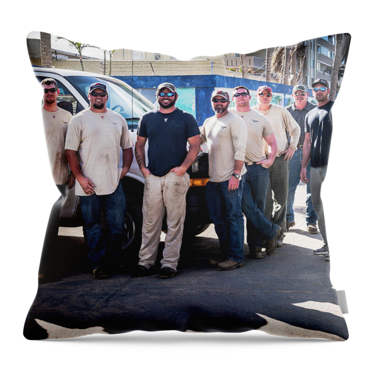Puerto Rico Throw Pillow featuring the photograph Disaster Relief by Sandra Foyt