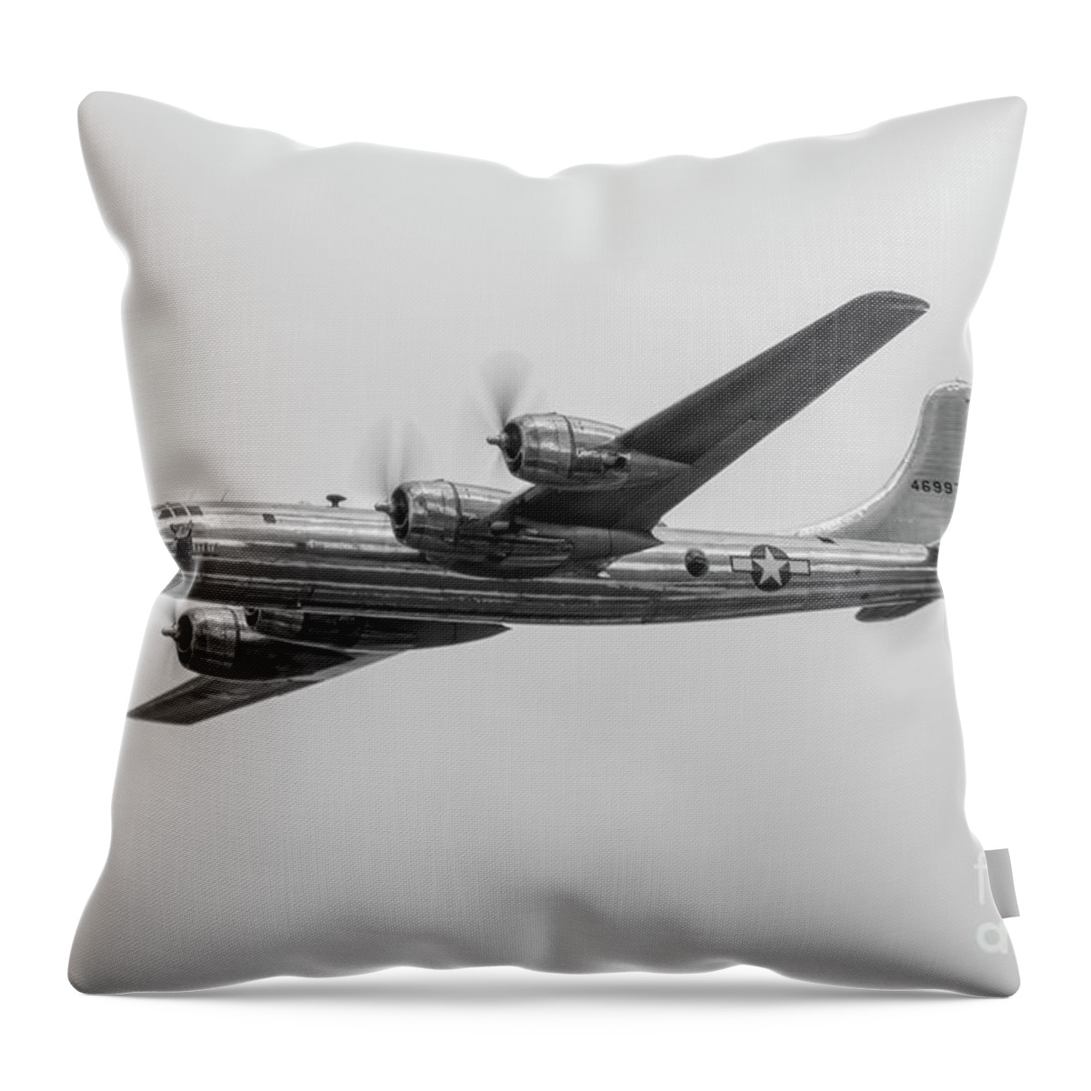 B-29 Throw Pillow featuring the photograph DOC in Black and White by Nathan Gingles
