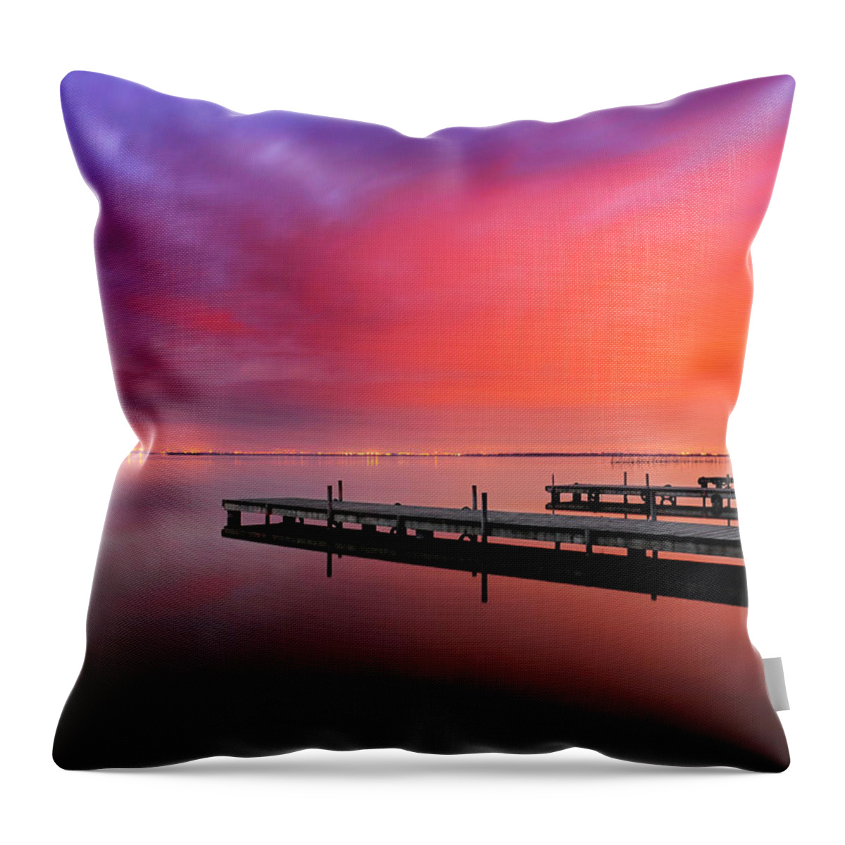 Scenics Throw Pillow featuring the photograph Dock Of Heaven by Manuel Orero Galan