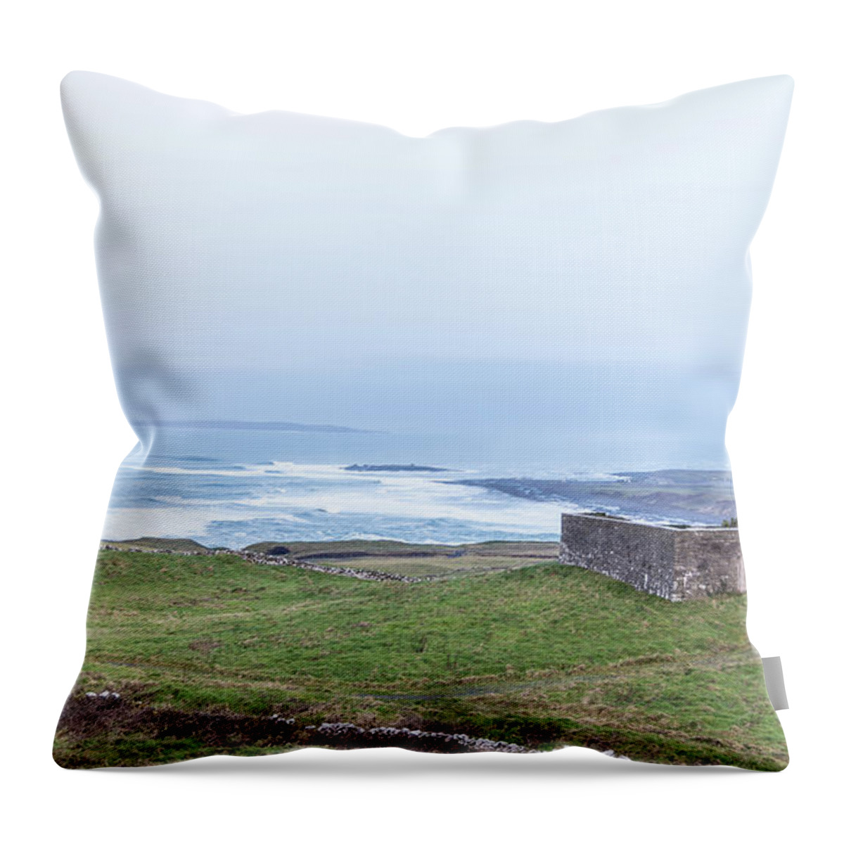 Canon Travel Photography Throw Pillow featuring the photograph Doonagore Castle in Ireland by John McGraw
