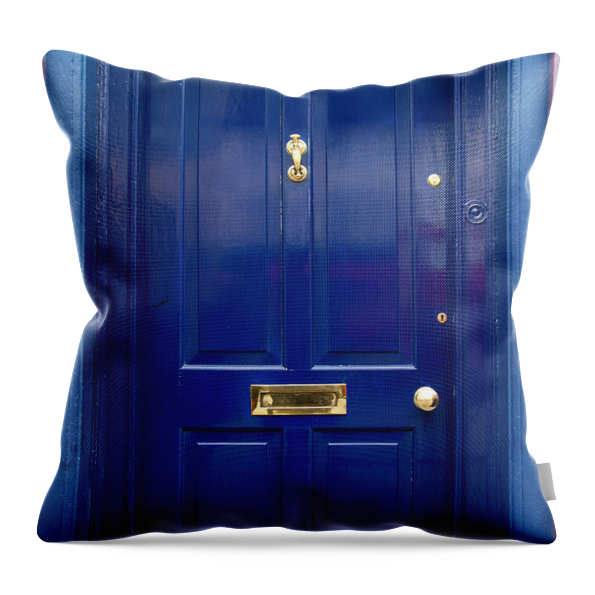 Outdoors Throw Pillow featuring the photograph Door In High Street, County Kilkenny by Nico Tondini