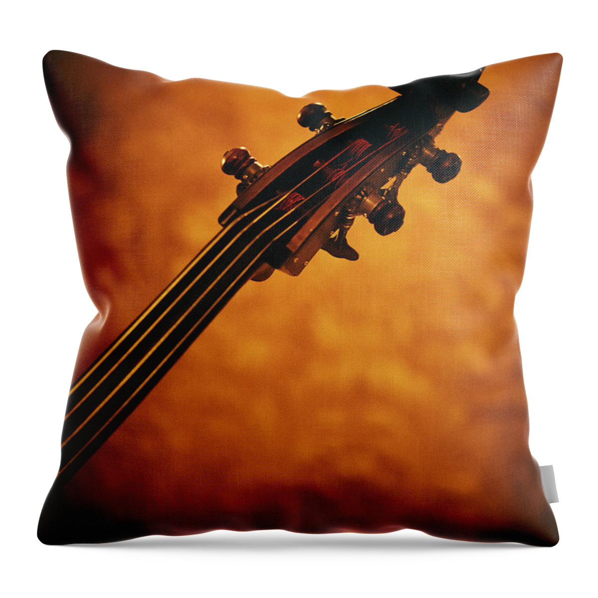 Music Throw Pillow featuring the photograph Double Bass Head by Thepalmer