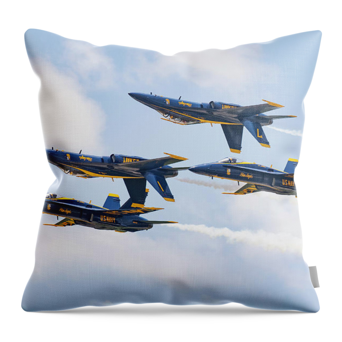 Airshow Throw Pillow featuring the photograph Double Farvel by Art Cole