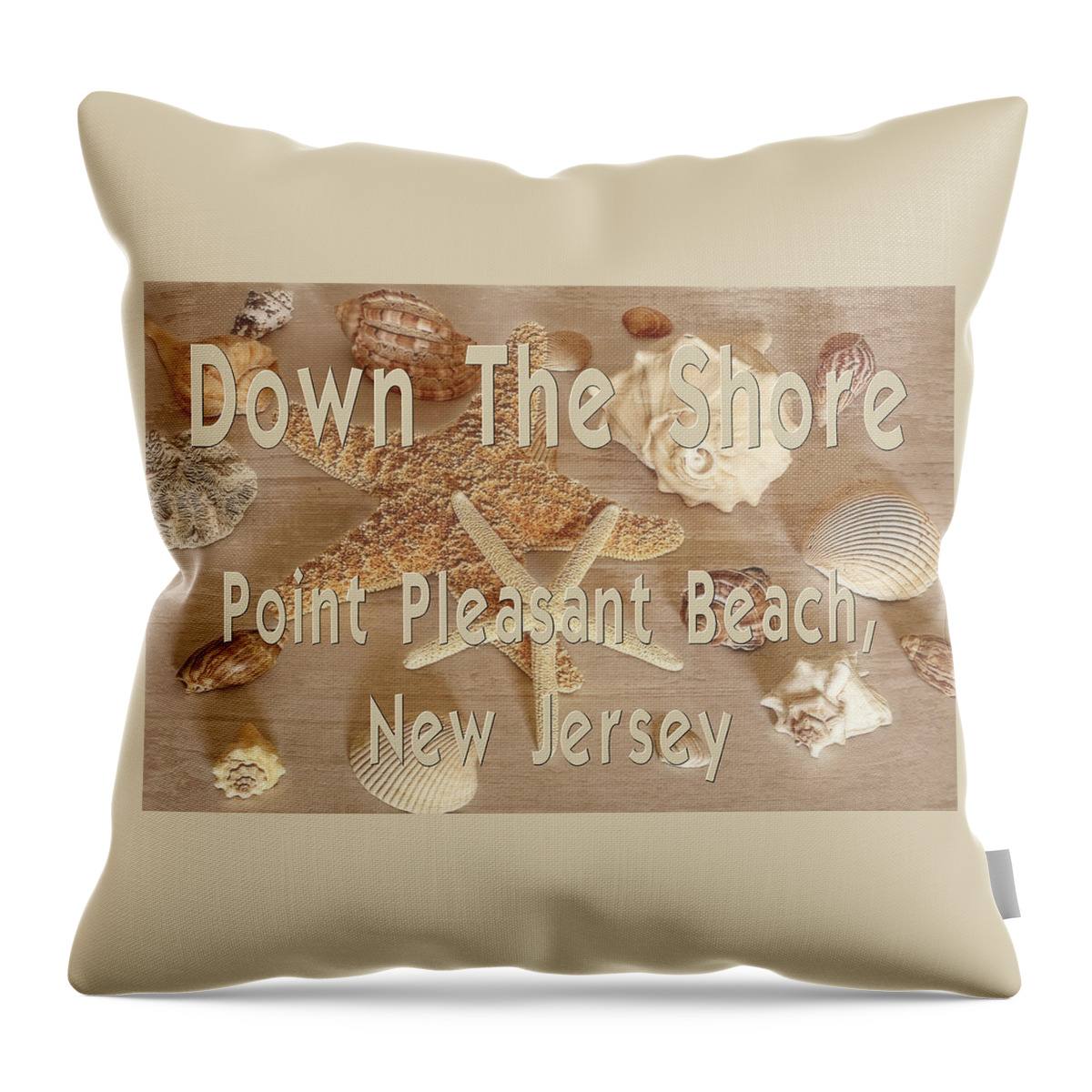 Down The Shore Throw Pillow featuring the photograph Down The Shore - Point Pleasant Beach, New Jersey by Angie Tirado