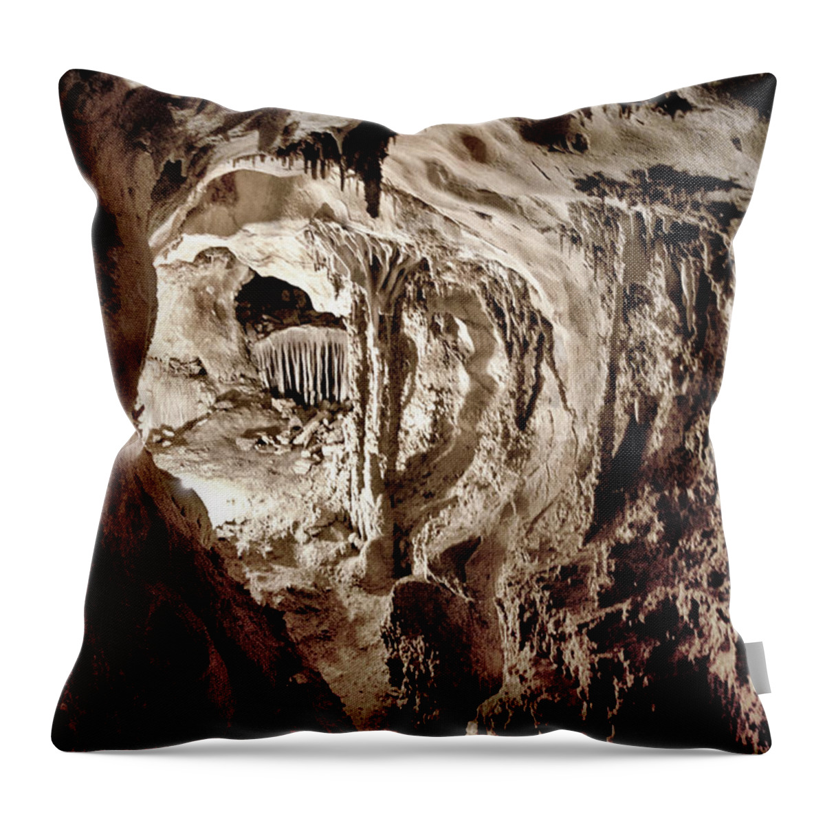 Cave Throw Pillow featuring the photograph Dragons Lair by Robert Woodward
