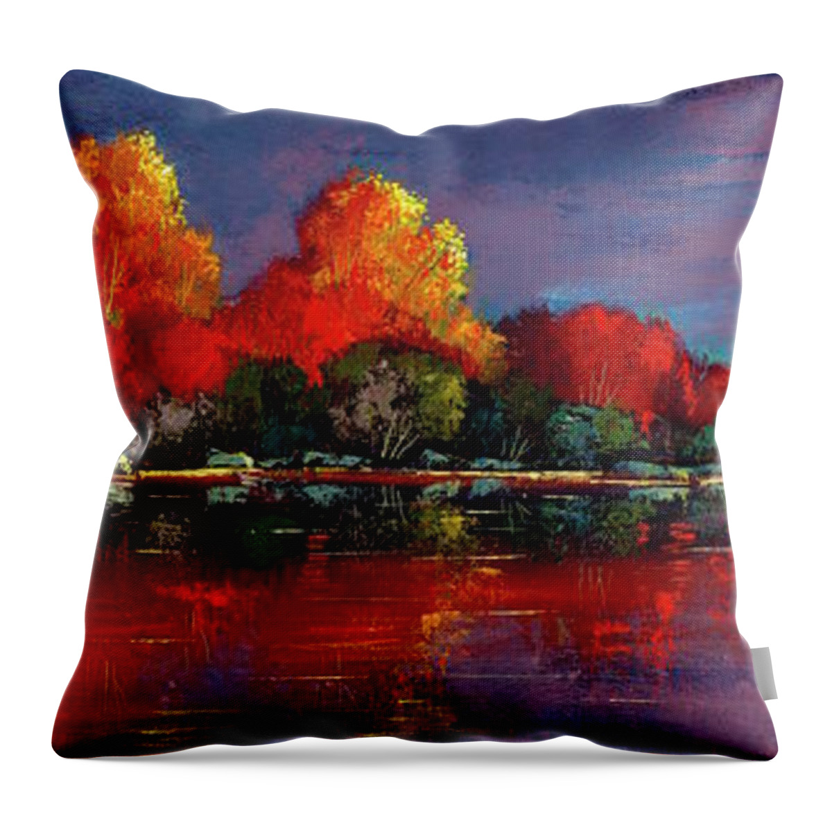 Ford Smith Throw Pillow featuring the painting Dramatic Peace by Ford Smith