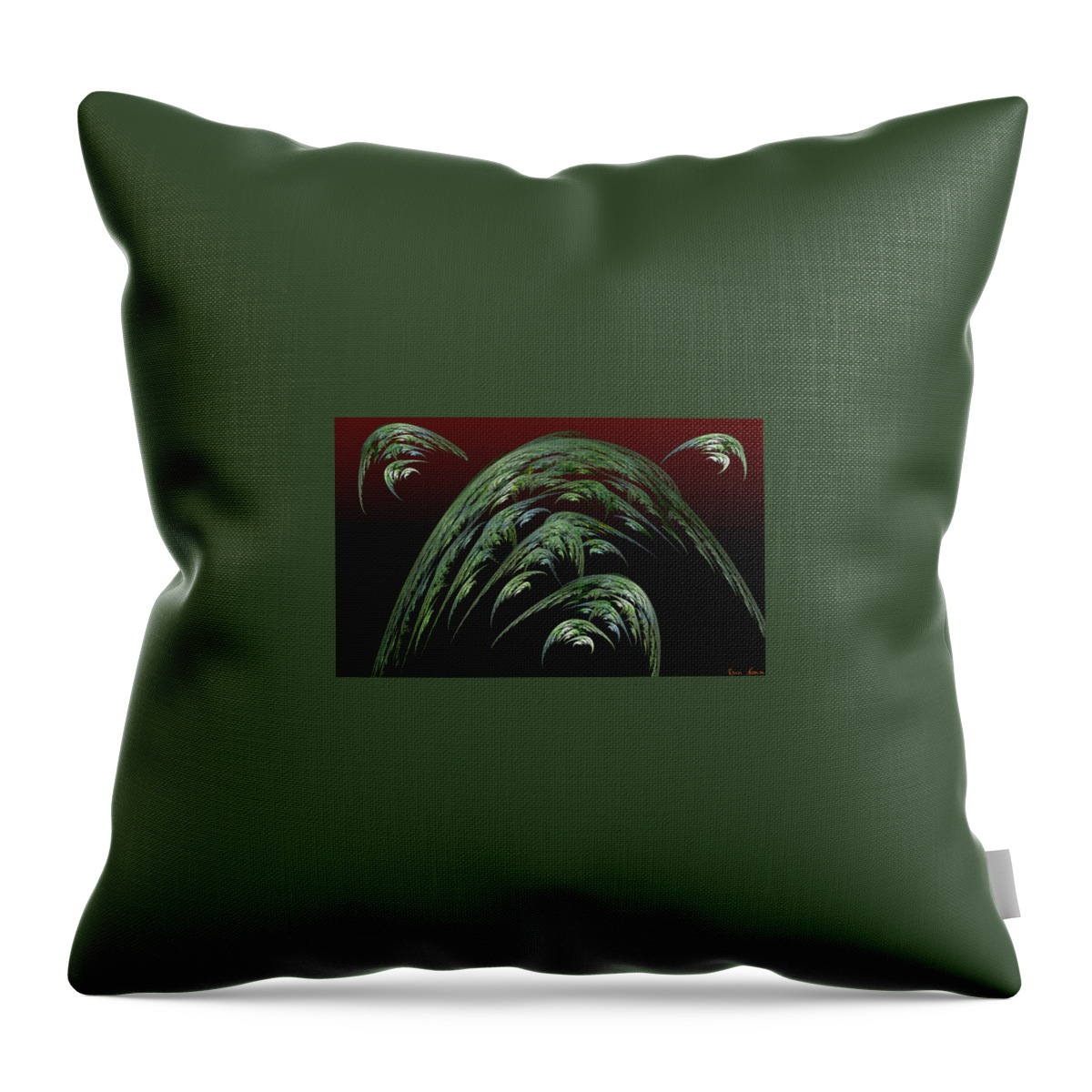  Throw Pillow featuring the digital art Dread Full by Rein Nomm