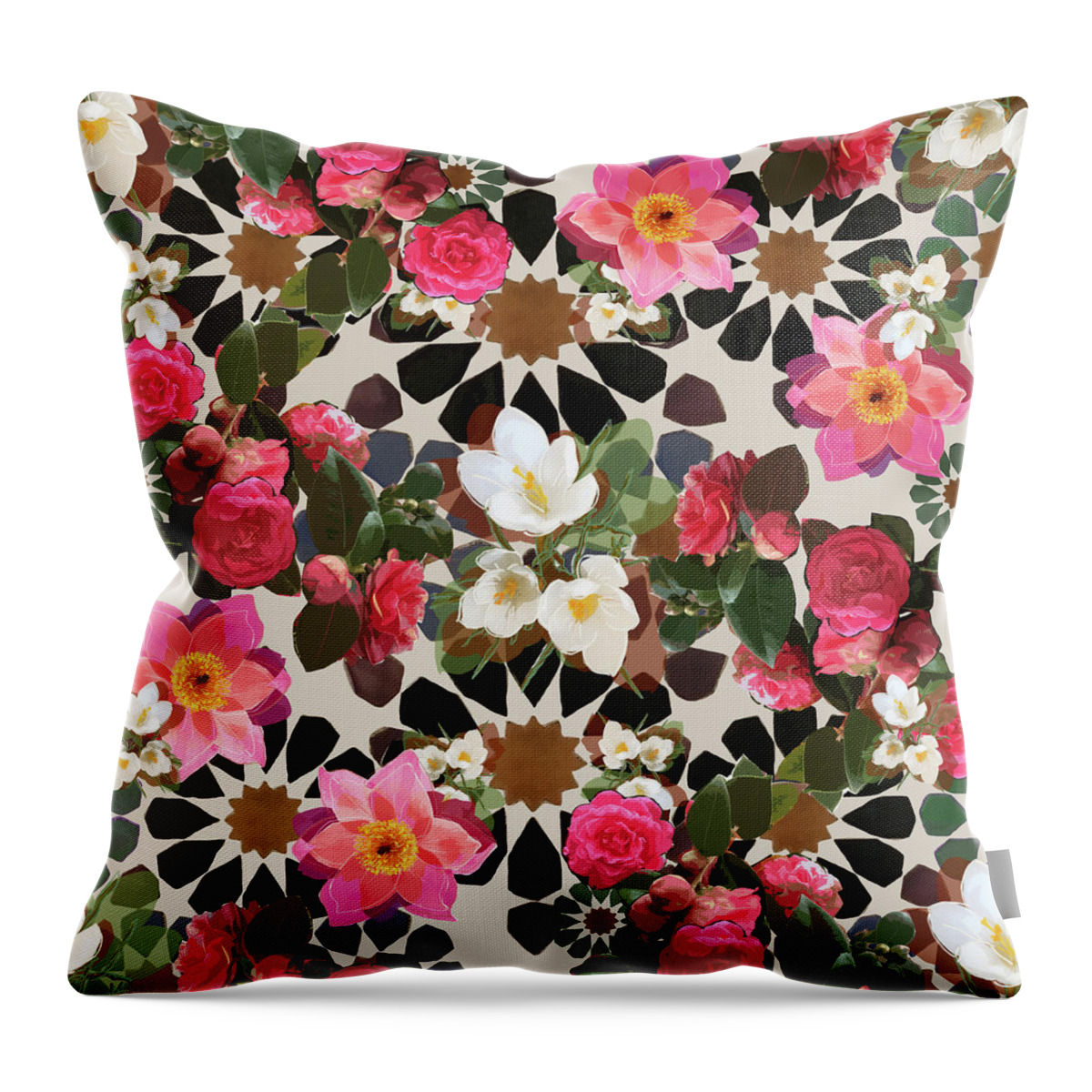 Alhambra Throw Pillow featuring the mixed media Dreams VII by BFA Prints