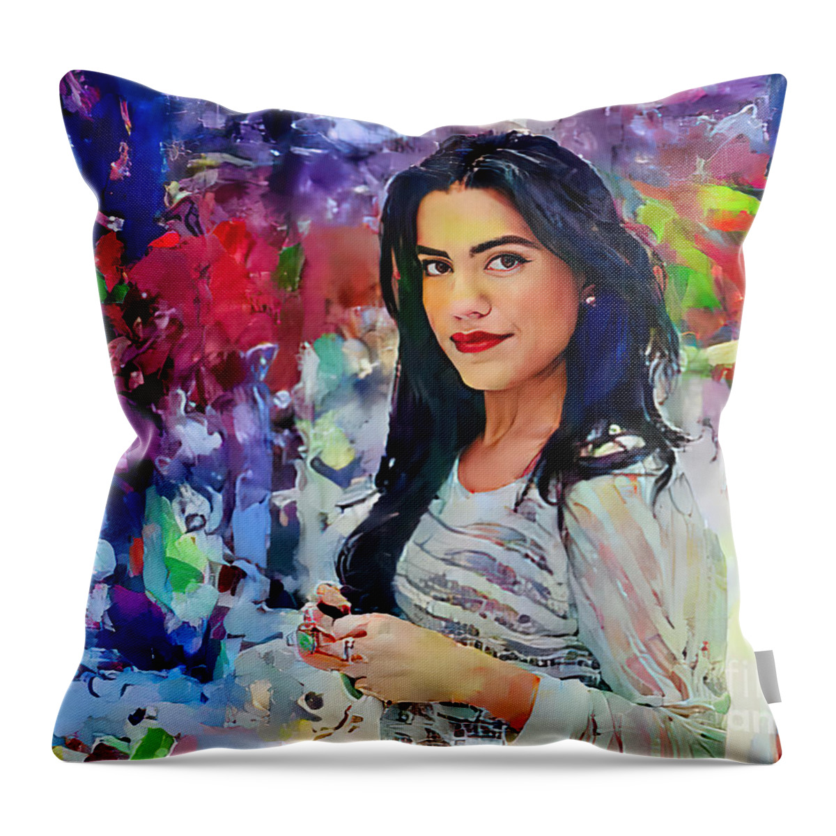 Dreamscopeapp Throw Pillow featuring the photograph Dreamscope Beauty by Jack Torcello