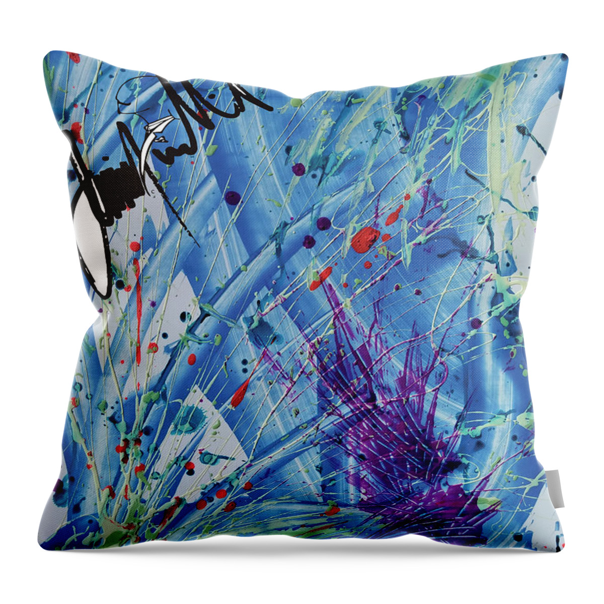  Throw Pillow featuring the digital art Dripdrop by Jimmy Williams