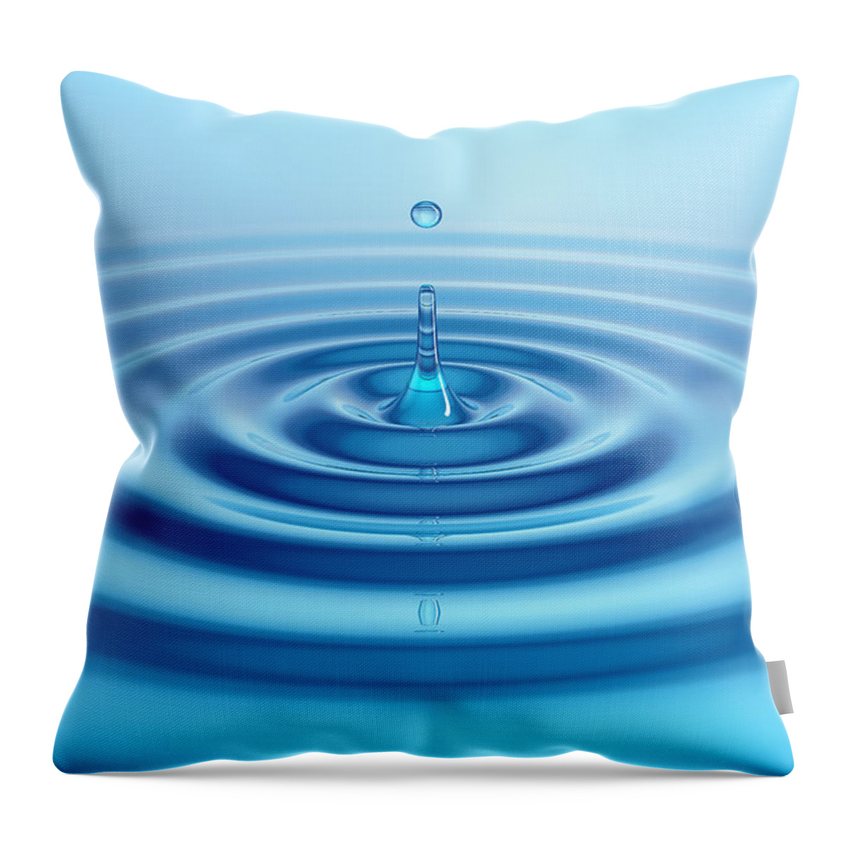 Transparent Throw Pillow featuring the photograph Drop Of Water by Henrik5000