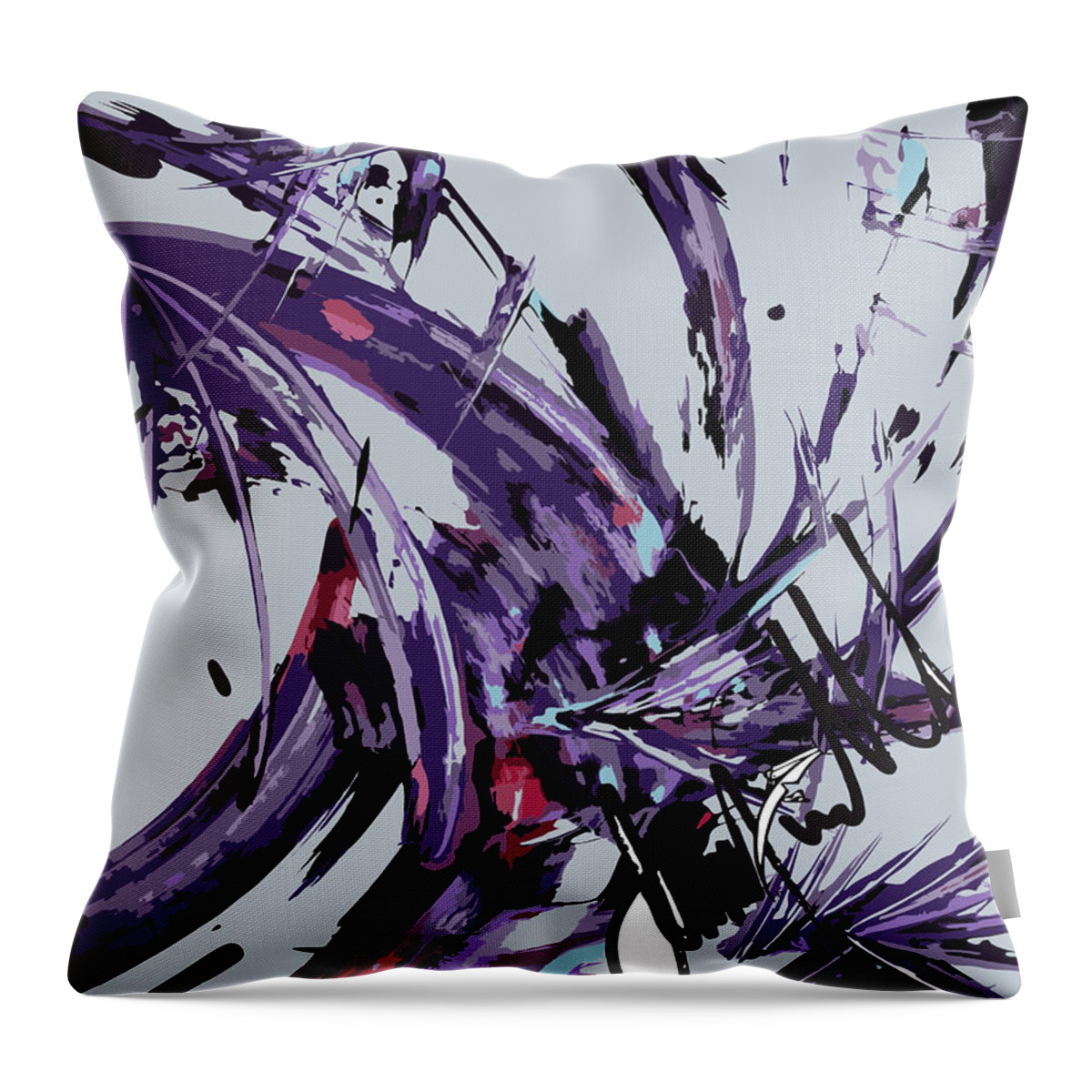  Throw Pillow featuring the digital art Drunking by Jimmy Williams
