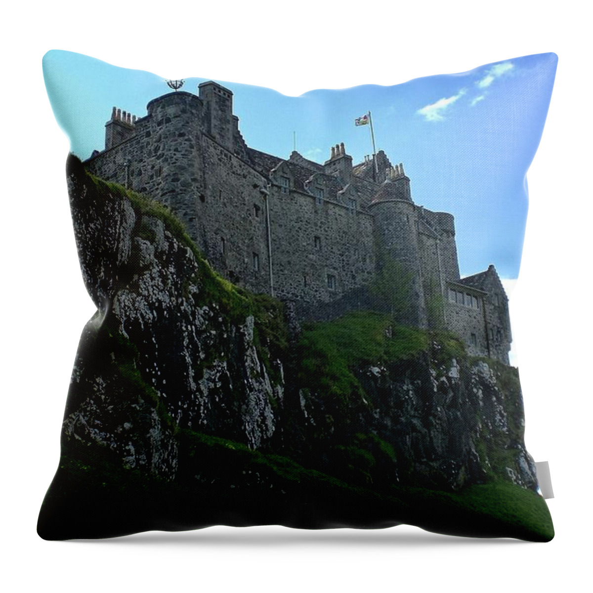 Duart Castle Throw Pillow featuring the photograph Duart Castle,Isle of Mull, Scotland by Martin Smith