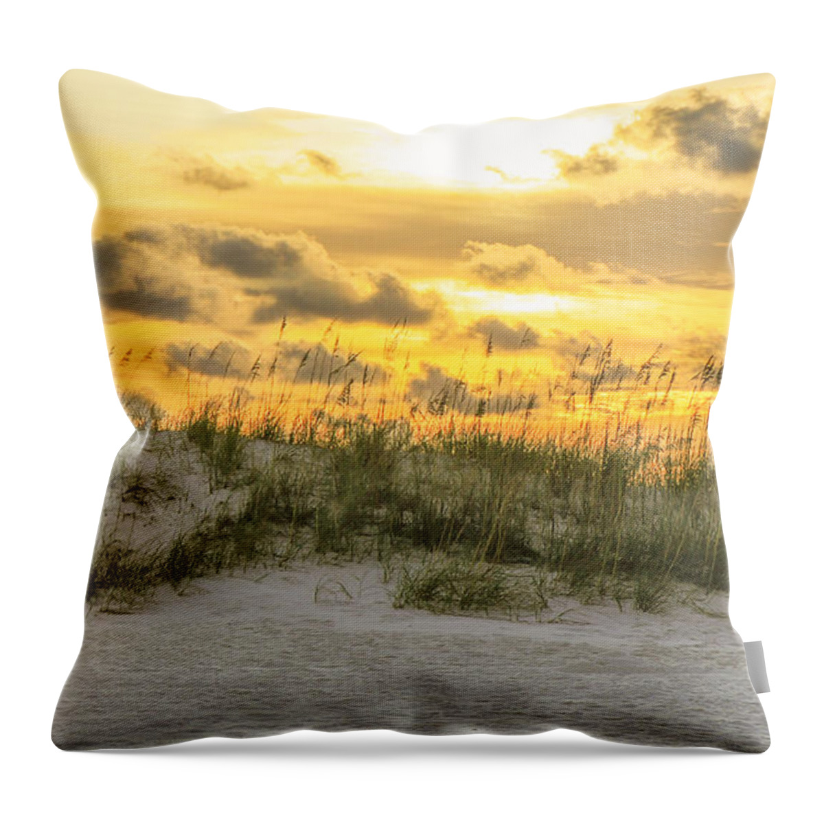 Navarre Throw Pillow featuring the photograph Dunes at Sunset by Kevin Senter
