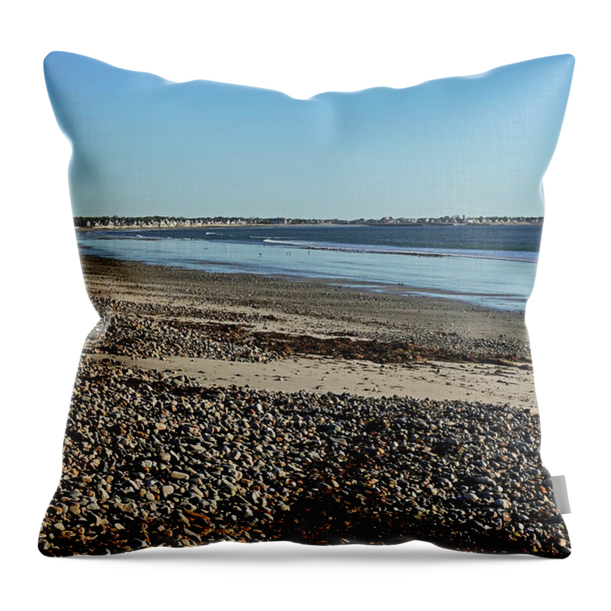 Duxbury Throw Pillow featuring the photograph Duxbury MA Beach Sunrise South Shore by Toby McGuire