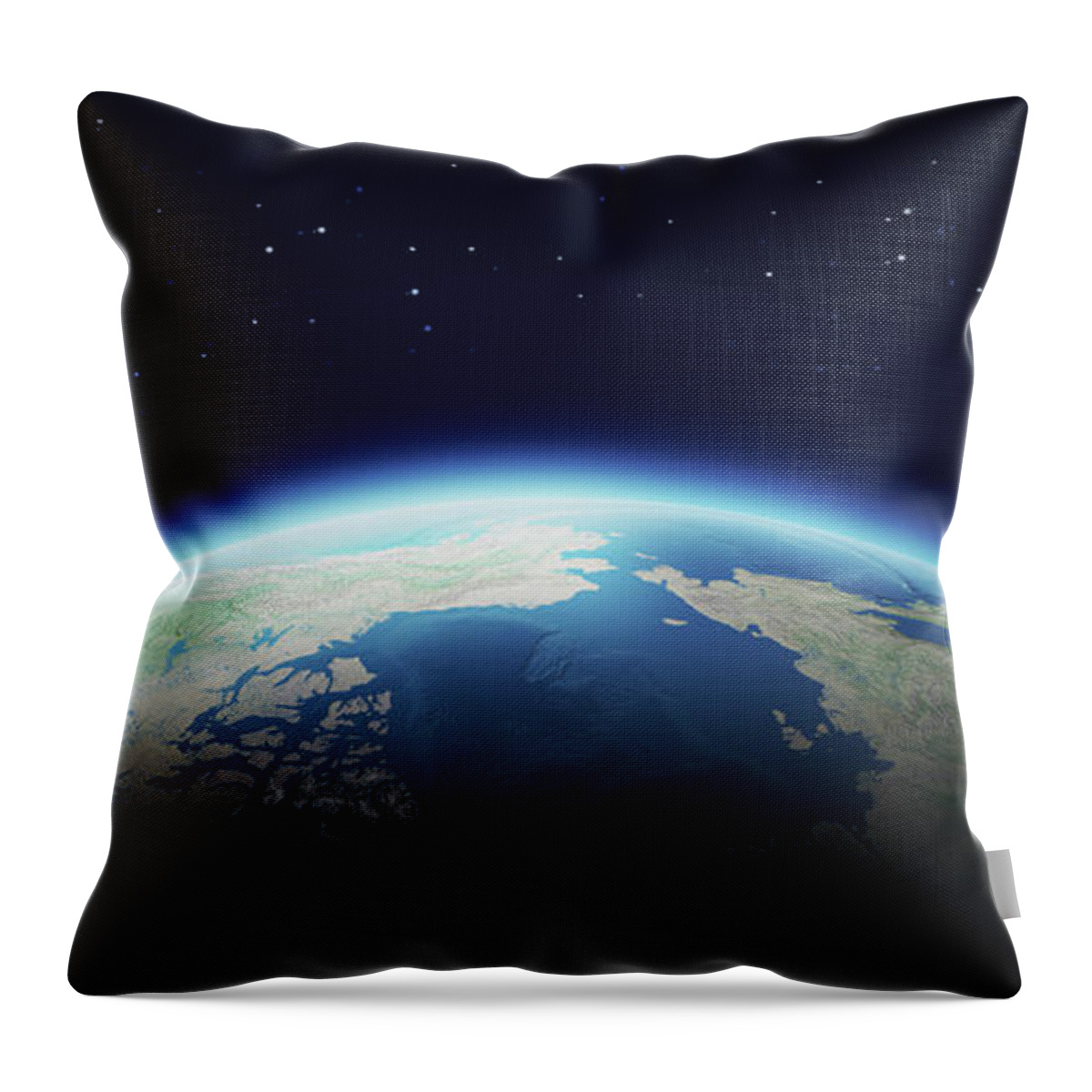 Shadow Throw Pillow featuring the photograph Earth In Space by Loops7