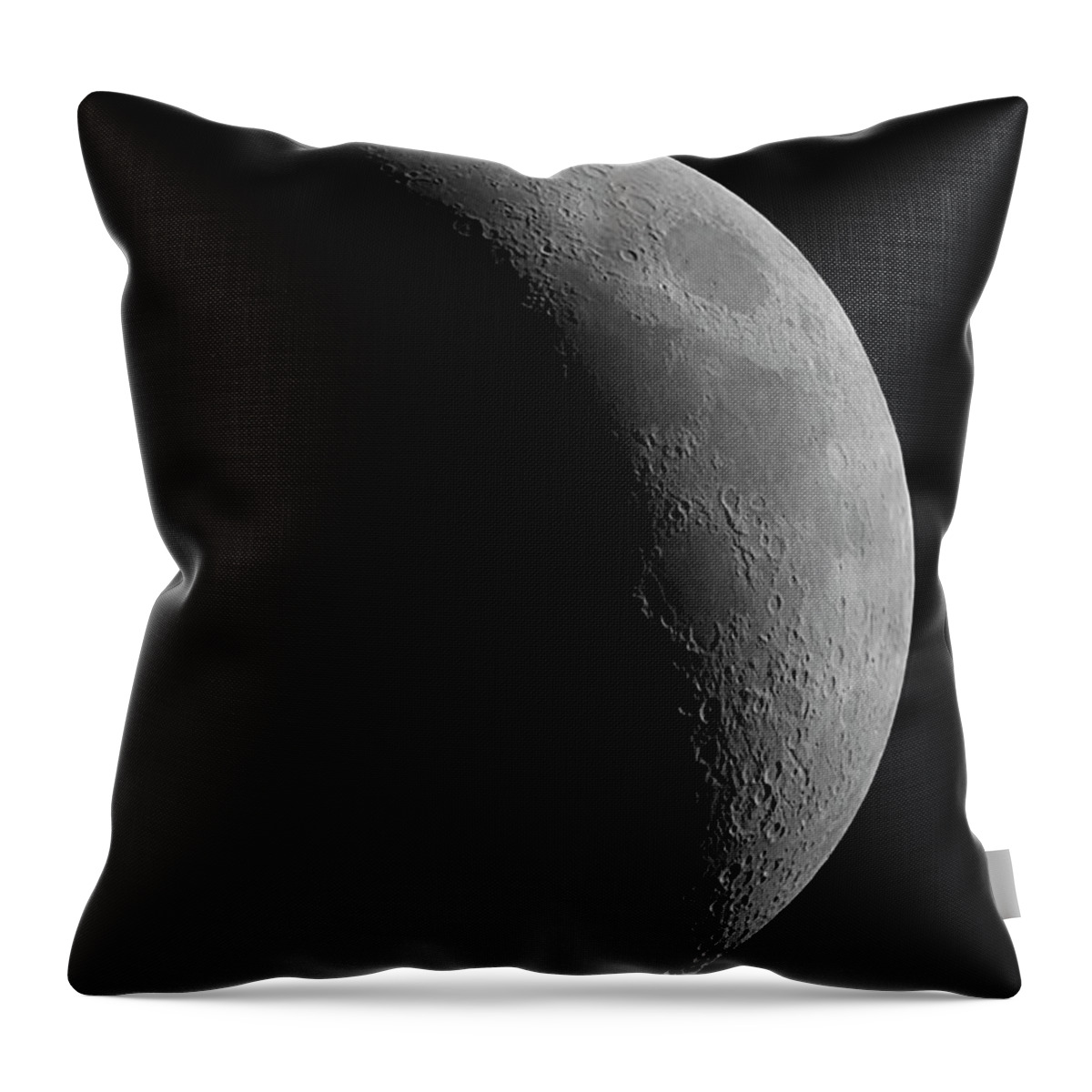 Black Color Throw Pillow featuring the photograph Earths Moon by Lwa