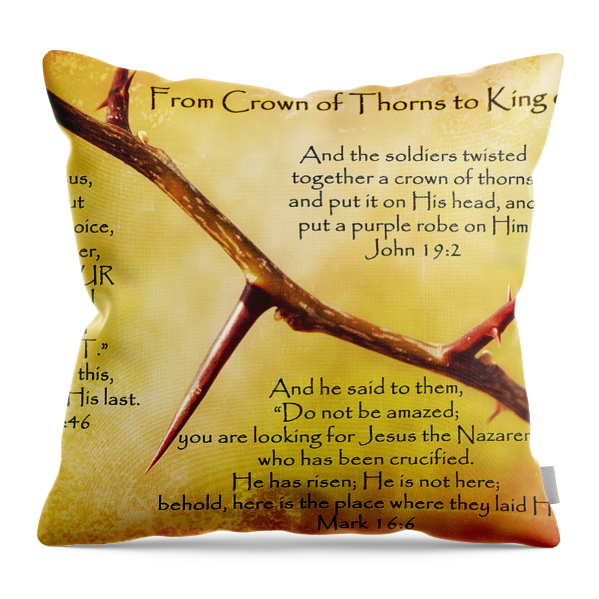 Easter Throw Pillow featuring the digital art Easter - A Promise Kept by Gaby Ethington