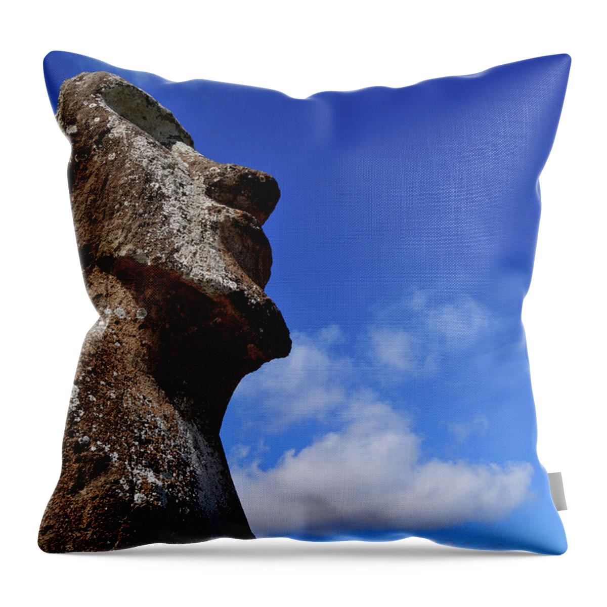 Outdoors Throw Pillow featuring the photograph Easter Island - Moai by Diego Vargas M.